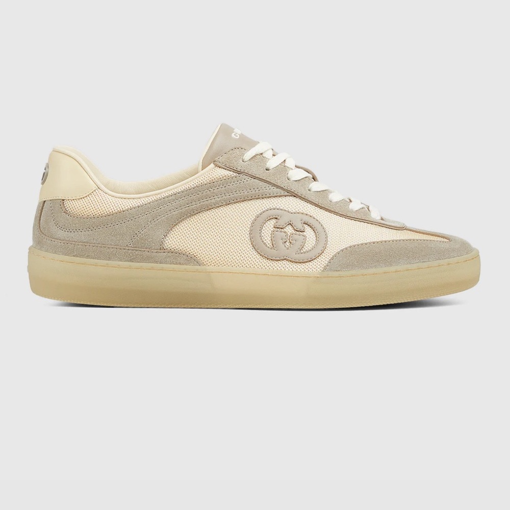 Gucci G75 in Oatmeal Suede Mens Sneakers - Picture 6 of 16